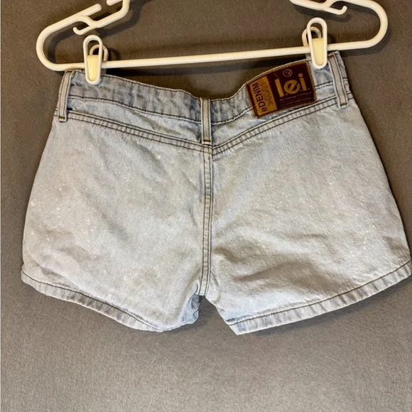 Lei Vintage Blue Jean Shorts Distressed Summer Style - Picture 6 of 6